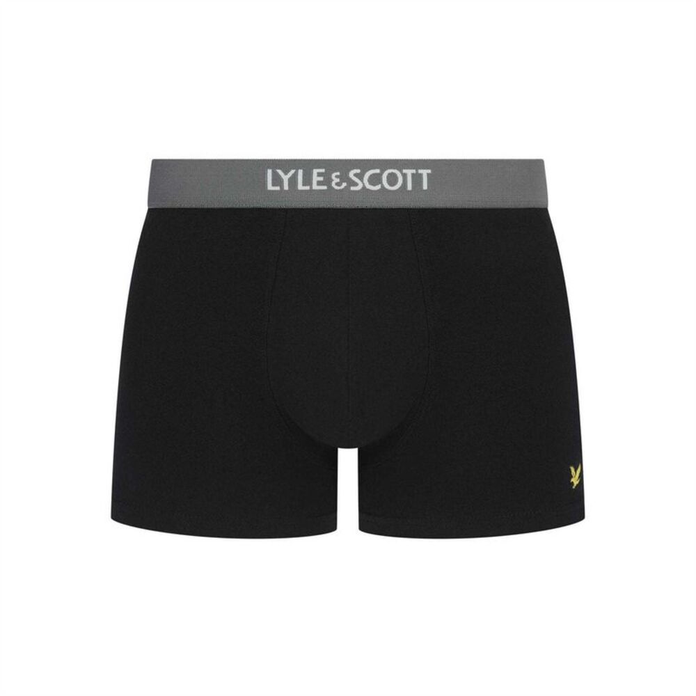 Lyle & Scott Mens Henrick Cotton Blend Boxer Shorts (Pack of 5) / Black/White